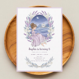 Princess Cinderella Fairytale Floral Birthday Invitation