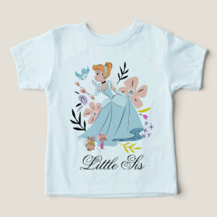Princess Cinderella Floral Graphic Toddler T-shirt