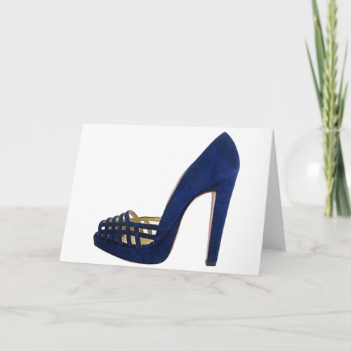 Princess Cinderella Quote Blue Suede Shoes Thank You Card