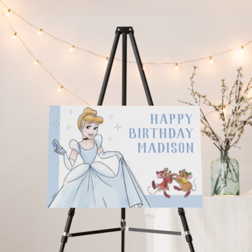 Princess Cinderella  Watercolor Birthday Foam Board