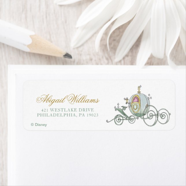 Princess Cinderella | Watercolor Birthday Label (Insitu)