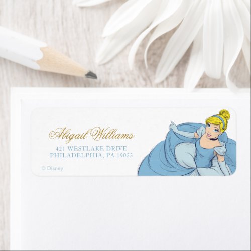 Princess Cinderella  Watercolor Birthday Label
