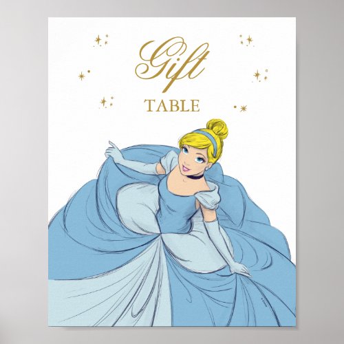 Princess Cinderella  Watercolor Birthday Poster