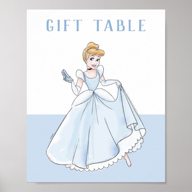 Princess Cinderella | Watercolor Birthday Poster (Front)