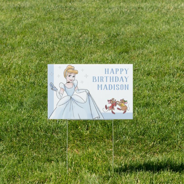 Princess Cinderella | Watercolor Birthday Sign (Insitu)