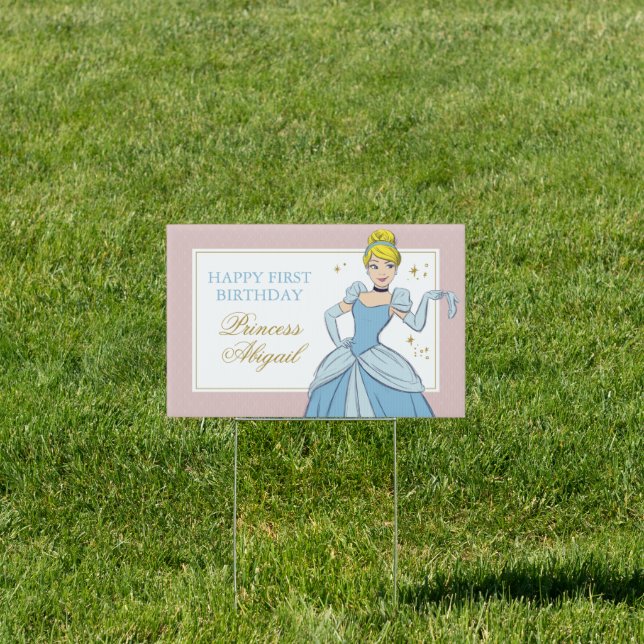 Princess Cinderella | Watercolor Birthday Sign (Insitu)