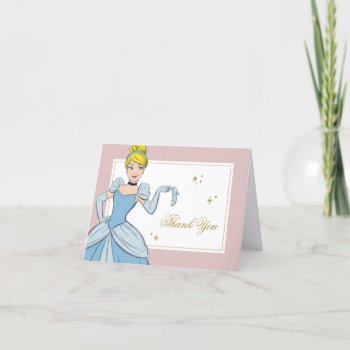 Princess Cinderella | Watercolor Birthday Thank You Card by DisneyPrincess at Zazzle