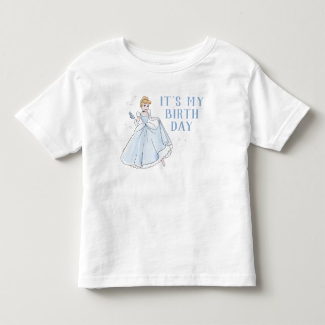 Princess Cinderella | Watercolor Birthday Toddler T-shirt (Front)