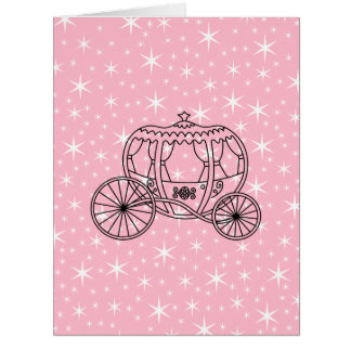 Princess Coach Design in Black and Pink. Cards