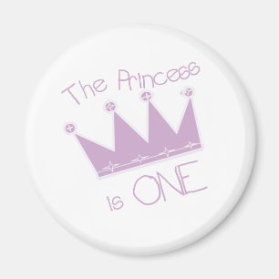 Princess Crown 1st Birthday Magnet