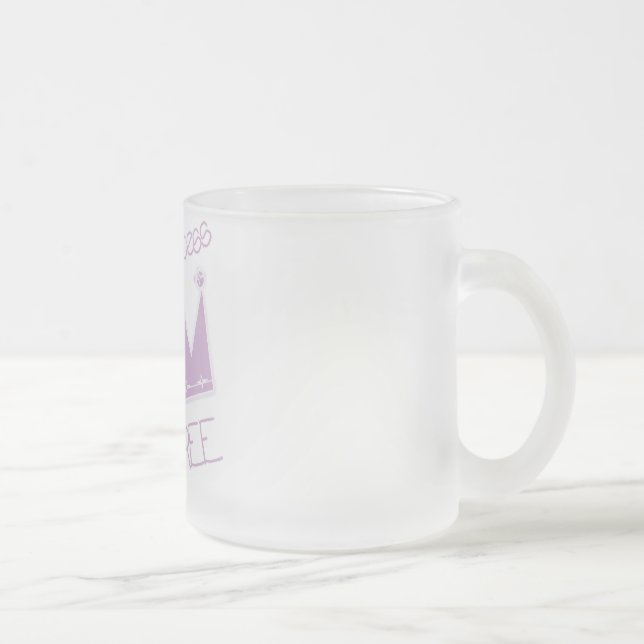 Princess Crown 3rd Birthday Tshirts and Gifts Frosted Glass Coffee Mug (Right)