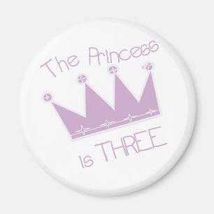 Princess Crown 3rd Birthday Tshirts and Gifts Magnet