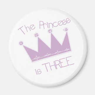 Princess Crown 3rd Birthday Tshirts and Gifts Magnet