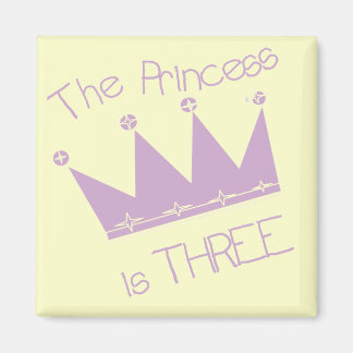 Princess Crown 3rd Birthday Tshirts and Gifts Magnet