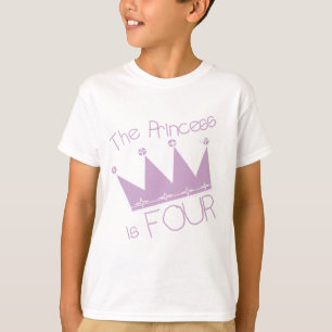 Princess Crown 4th Birthday Tshirts