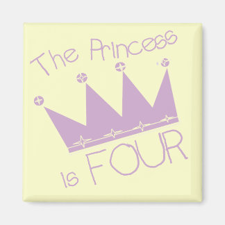 Princess Crown 4th Birthday Tshirts Magnet