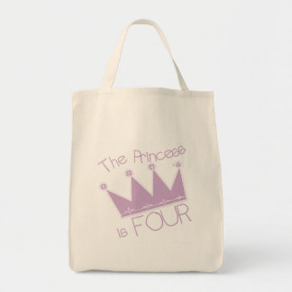 Princess Crown 4th Birthday Tshirts Tote Bag
