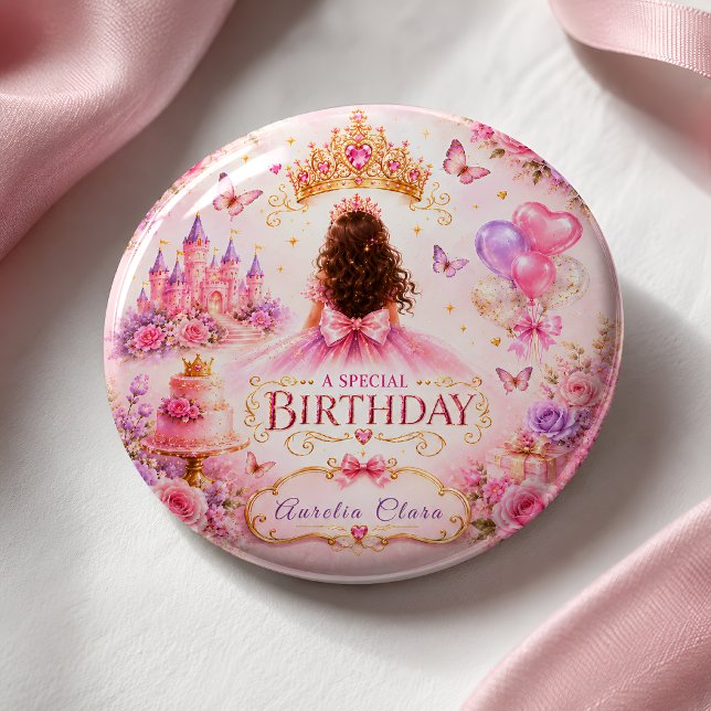 Princess Crown Birthday Button (Creator Uploaded)