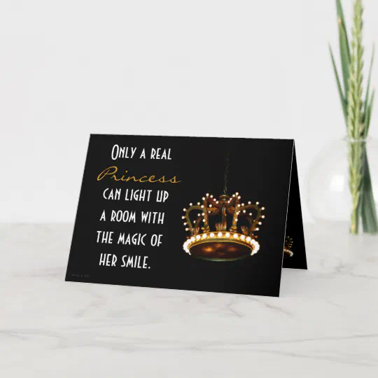 GLITTERED Birthday Greeting Card Details about   Birthday Angel Wings Princess Crown Wand 