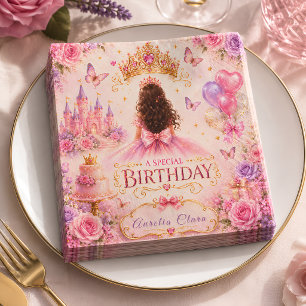 Princess Crown Birthday Napkins