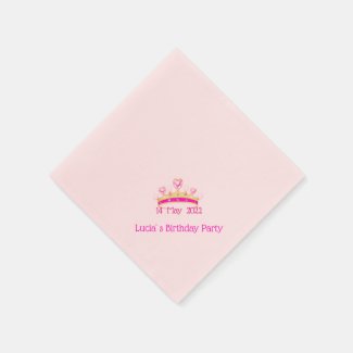 Princess crown birthday  no2 party napkins