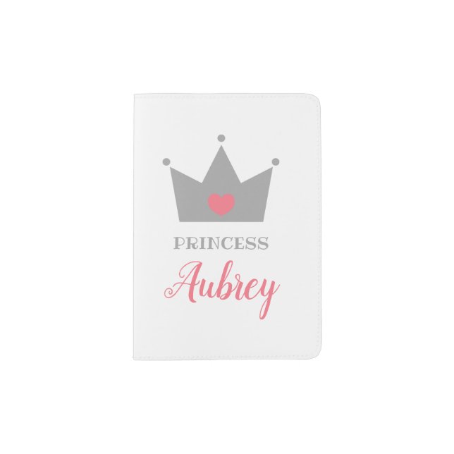 Princess Crown - Calligraphy Name Passport Holder (Front)
