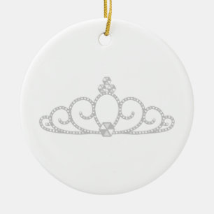 Princess Crown Ceramic Ornament