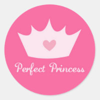 Princess Crown Classic Round Sticker