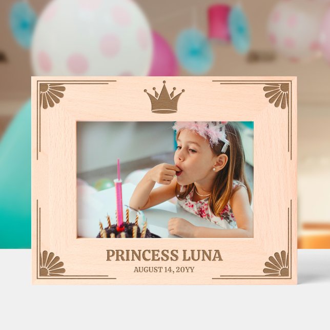 Princess Crown Daisy Corners Daughter's Name Engraved Frames (Creator Uploaded)
