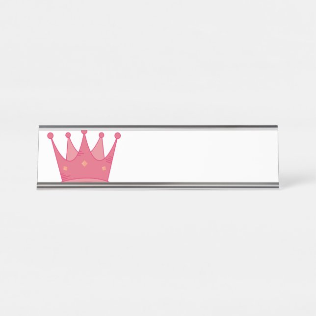 Princess Crown Desk Name Plate (Front)