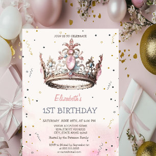Princess Crown Fairytale Birthday Invitation