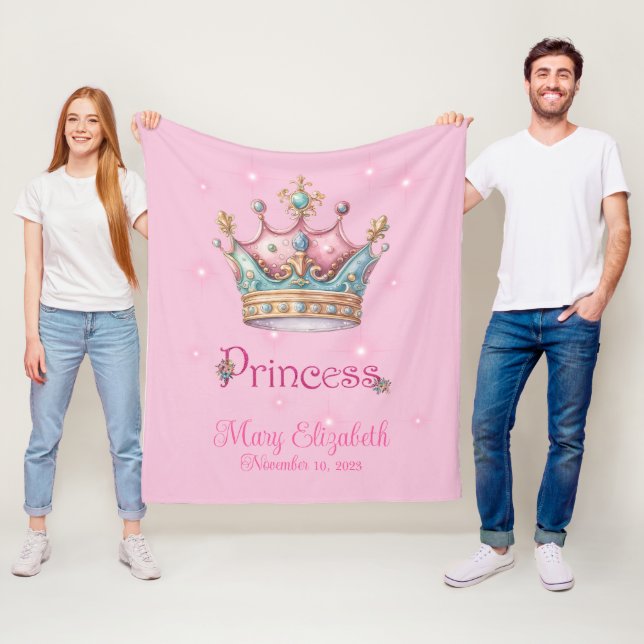 Princess Crown  Fleece Blanket (In Situ)