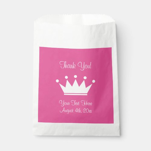 Princess crown girls baby shower party favor bags