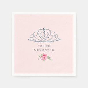 princess, crown, glitter crown, napkins