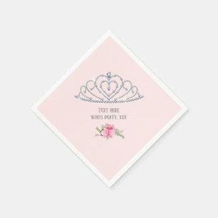 princess, crown, glitter crown, napkins