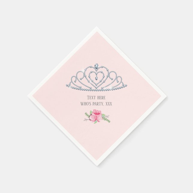 princess, crown, glitter crown, napkins (Corner)