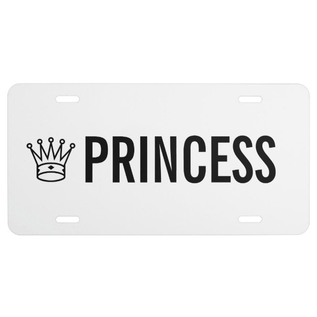 Princess Crown License Plate (Front)