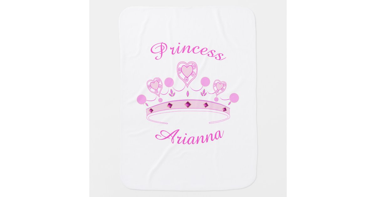 Princess Crown Personalized Baby Blanket | Zazzle