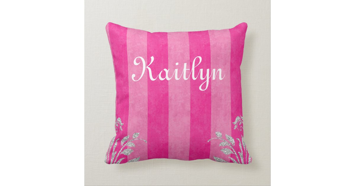 Princess Crown Pillow PInk Tiara Bling | Zazzle