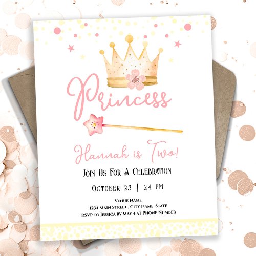 Princess Crown Pink 2nd Girl Birthday Budget