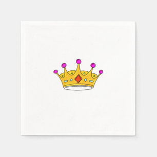Princess crown, prince crown, crown theme napkins