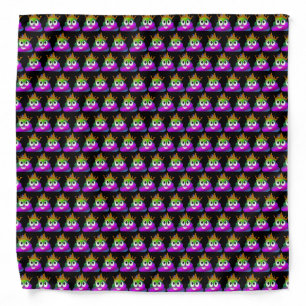 Princess Crown Rainbow Emoji Poop Bandana