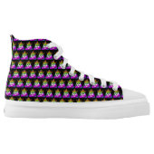 Princess Crown Rainbow Emoji Poop High-Top Sneakers (Left Shoe Inside)