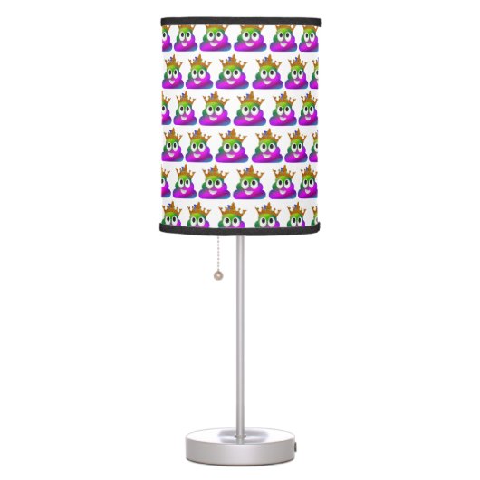 Princess Crown Rainbow Emoji Poop Table Lamp (Right)
