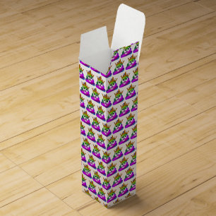 Princess Crown Rainbow Emoji Poop Wine Box