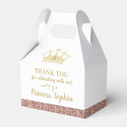 Princess Crown Thank You Birthday Favor Favor Boxes