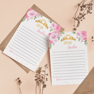 Princess Crown Time Capsule Note Message Card