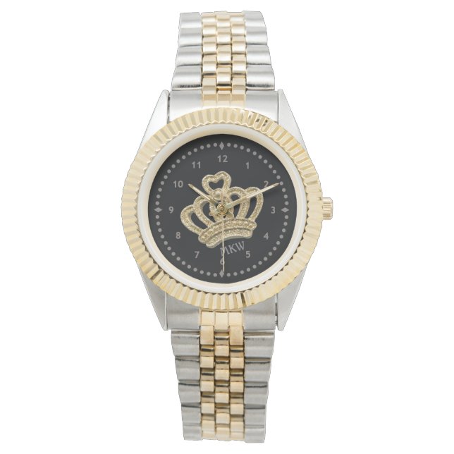 Princess Crown Two-Tone Monogram eWatch Watch (Front)