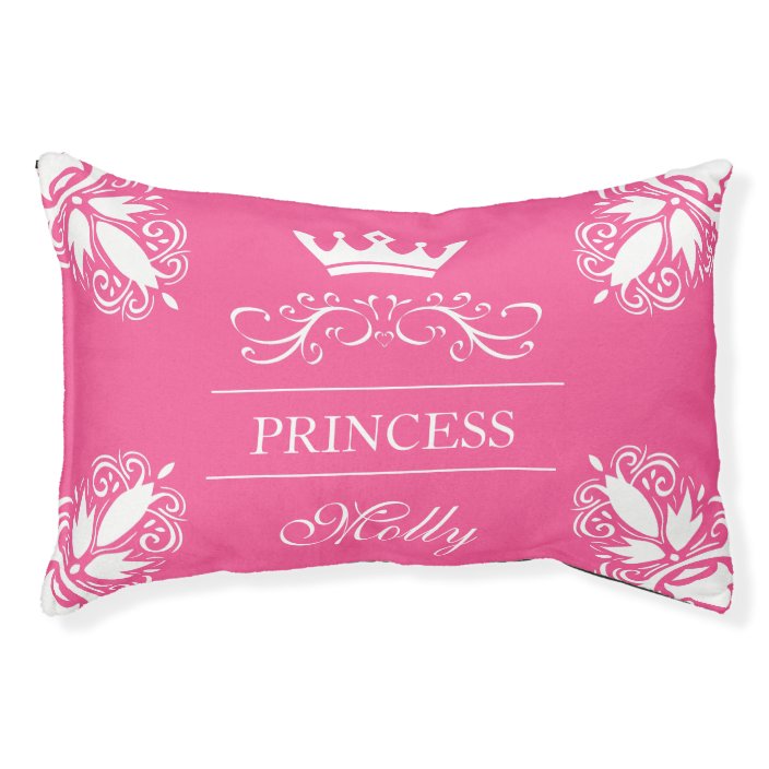 pink dog pillow