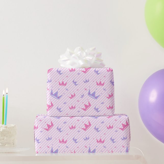 Princess Crown Wrapping Paper Roll (Party Gifts)